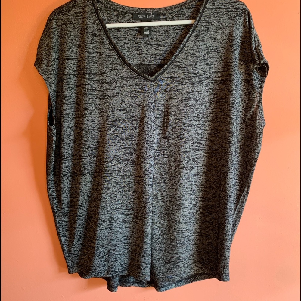 White House/black market striped sleeveless tee